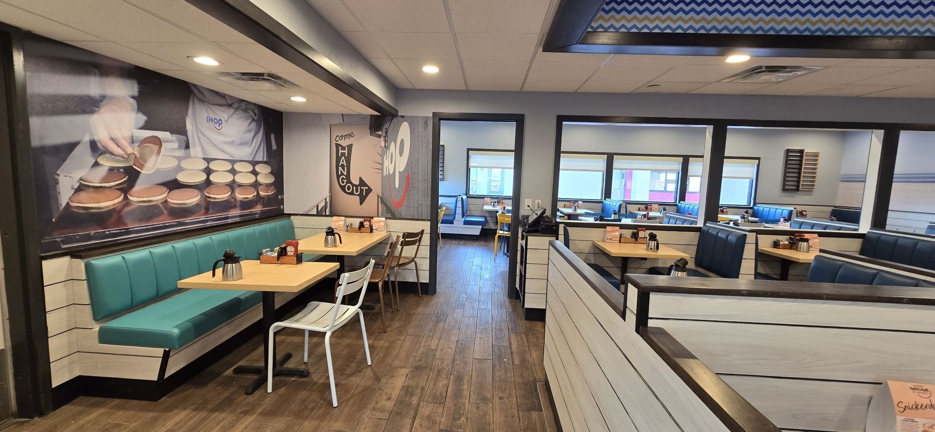 newly built IHOP interior by Build by Tuf