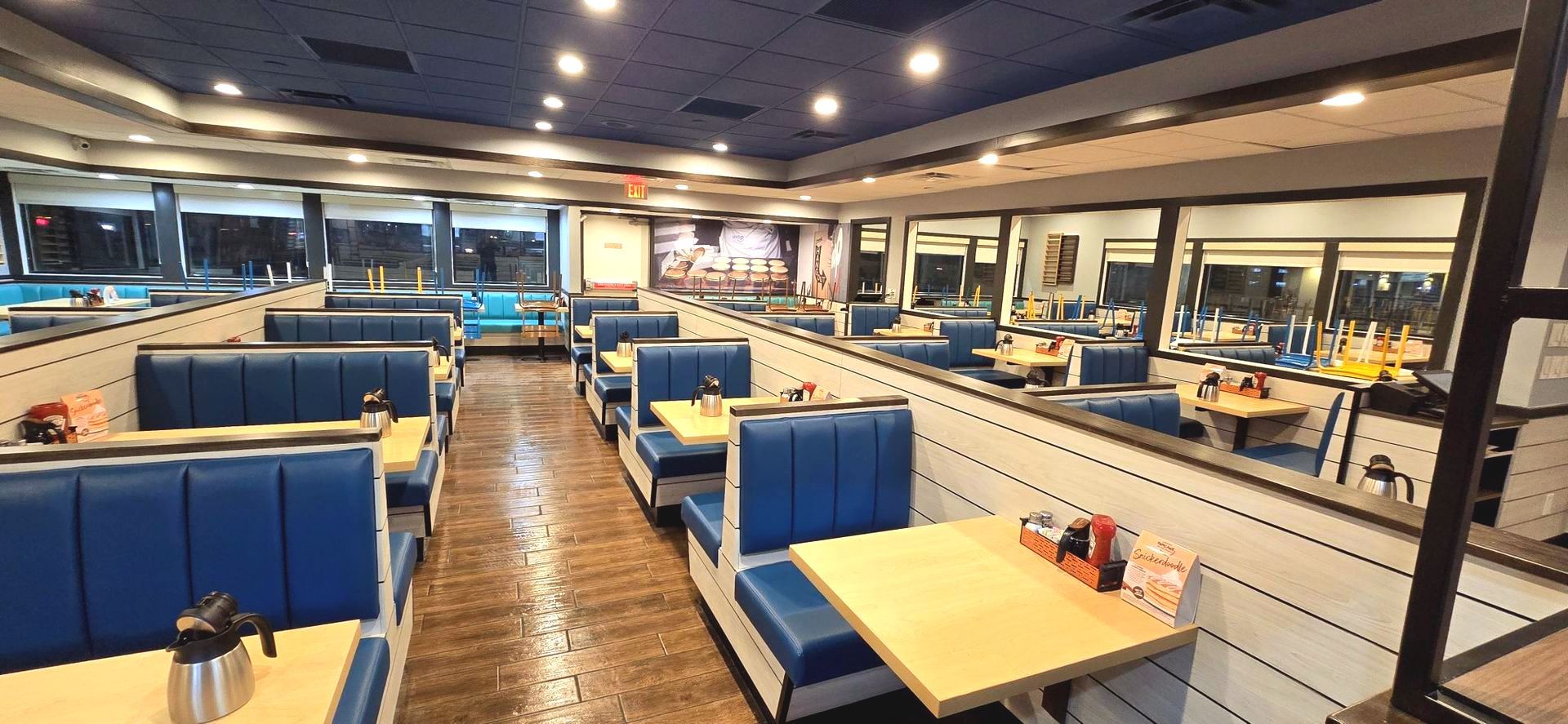 newly built IHOP interior by Build by Tuf