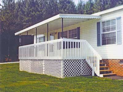 Mobile Home with a Large Deck and Stairs — Greenville, SC — Greenville Aluminum