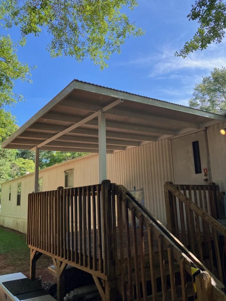 Black Steel Patio Cover — Greenville, SC — Greenville Aluminum