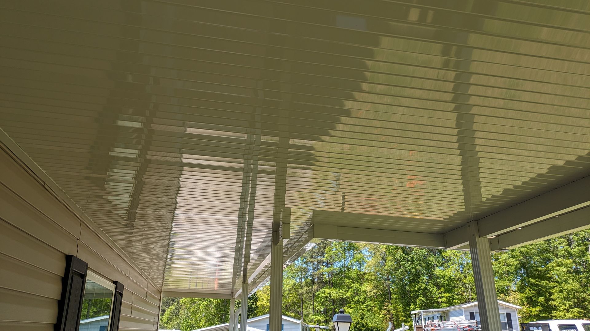 Black Steel Patio Cover — Greenville, SC — Greenville Aluminum