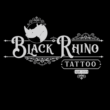 black rhino tattoo logo