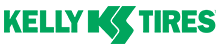 Kelly Tires logo in green, with the letter 