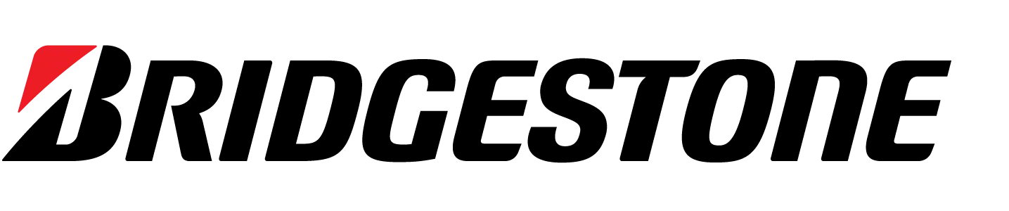Bridgestone logo with a red and black stylized B icon and black text.