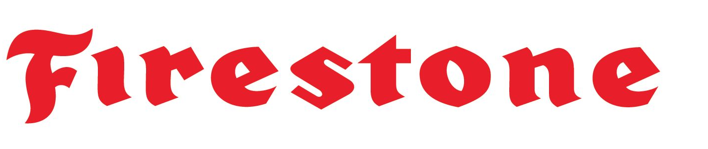 Firestone logo in red.