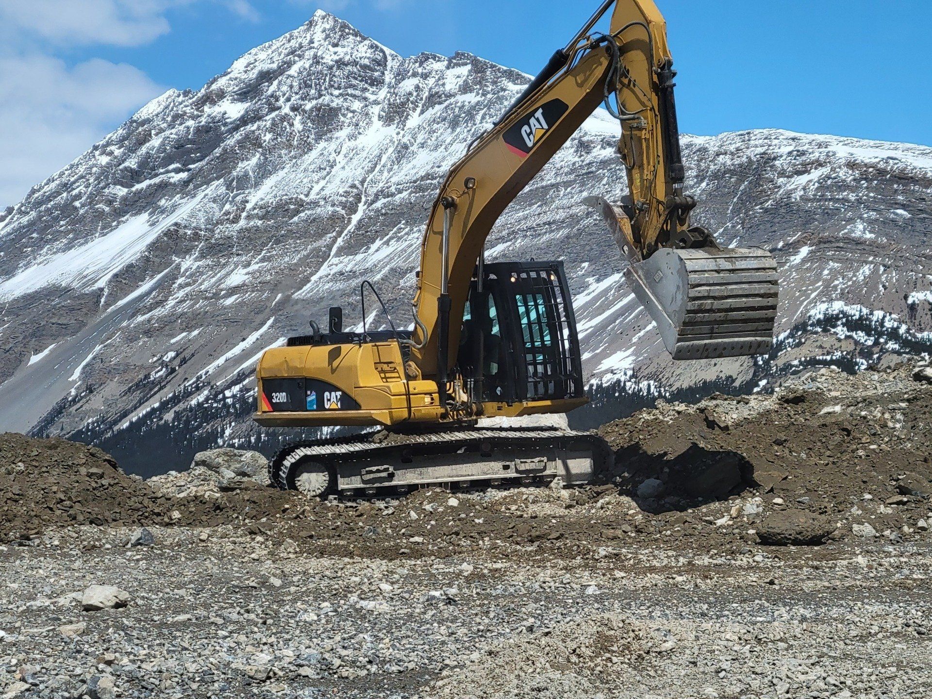 A large excavator used in clearing unwanted earth