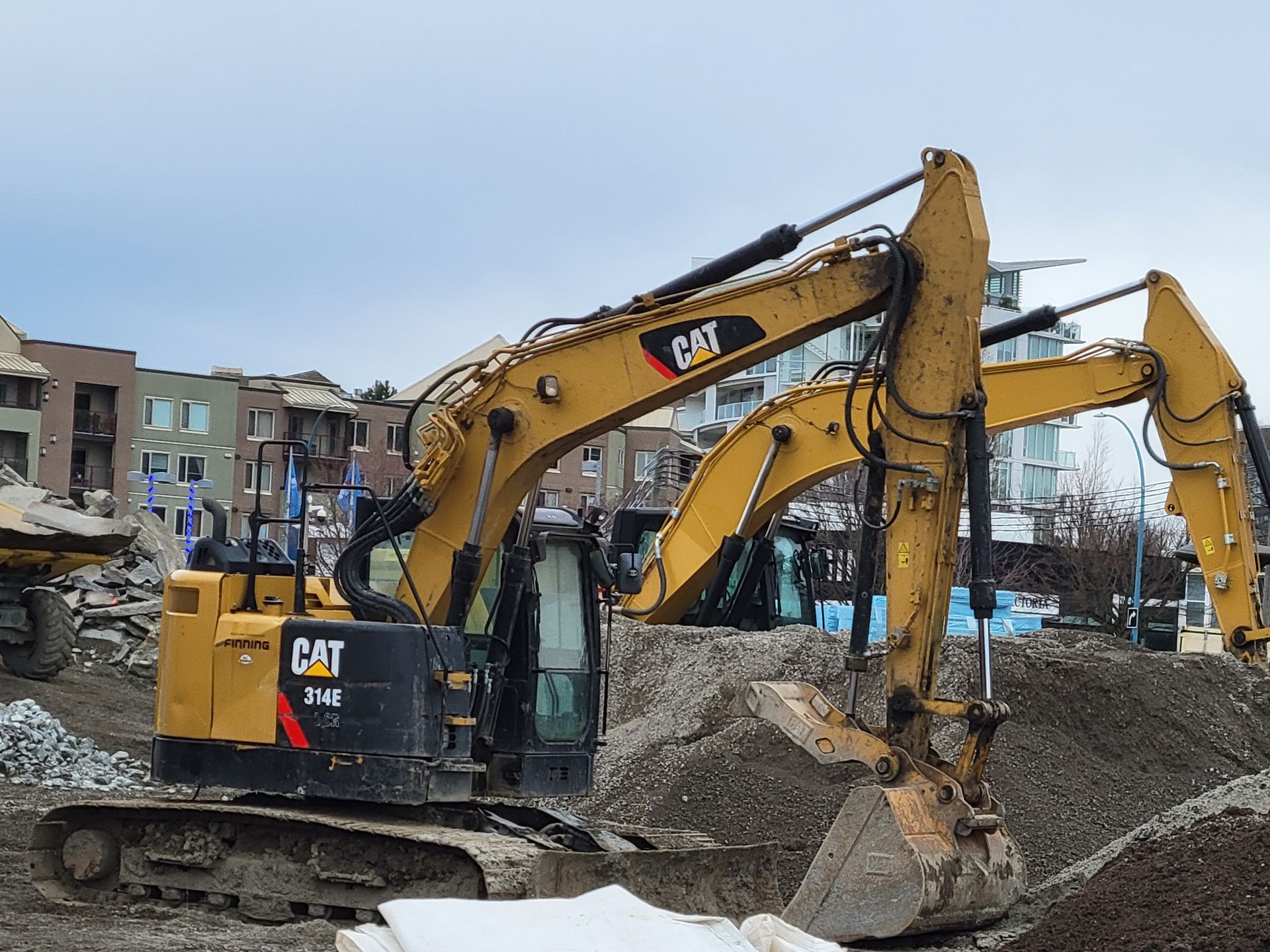 Grading for a parking lot in Victoria BC