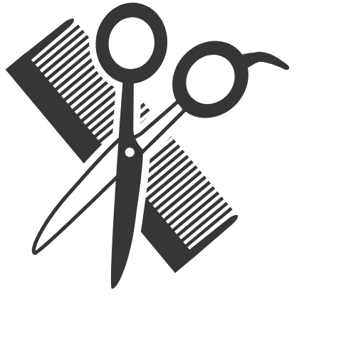 scissors and comb icon