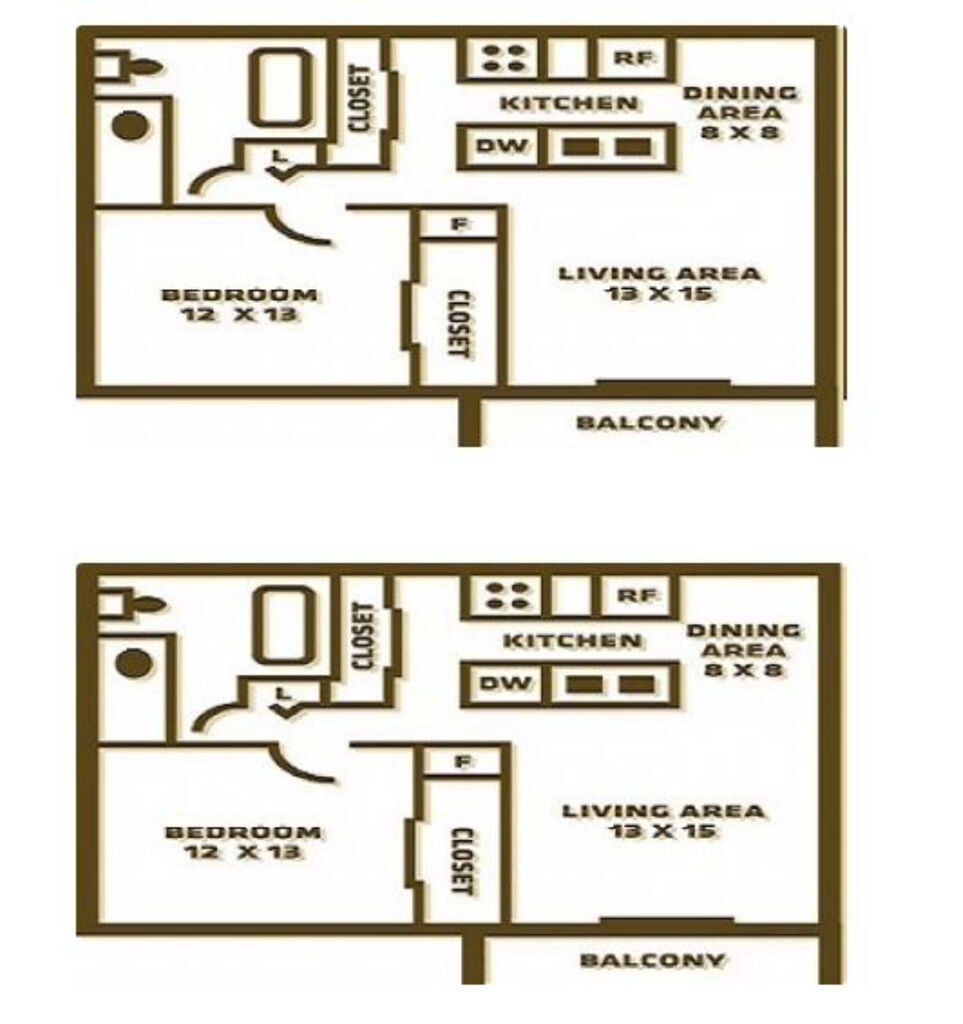 Floor Plan: 1 Bed · 1 Bath · 750 SQ. FT.