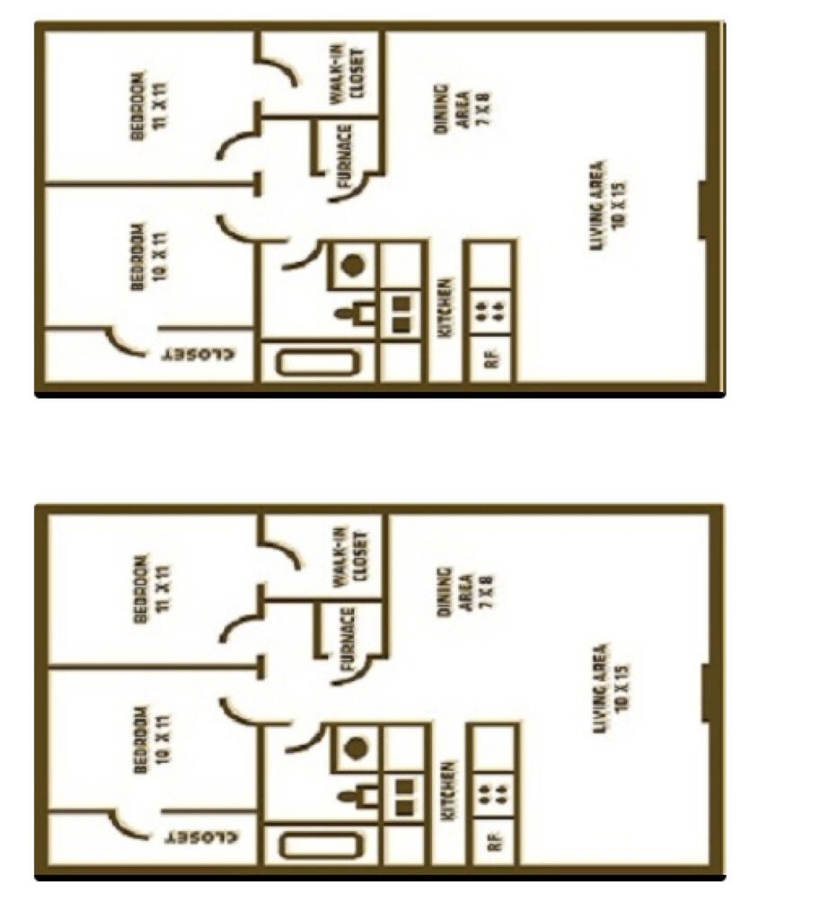 Floor Plan: 2 Bed · 1 Bath · Deluxe · 750 SQ. FT.