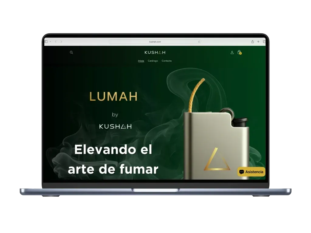 Caso de éxito: sitio premium para KUSHAH con branding elegante y SEO optimizado