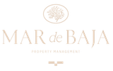 Logotipo de MAR DE BAJA, marca con identidad visual desarrollada por AGANTMEDIA para el sector inmobiliario premium