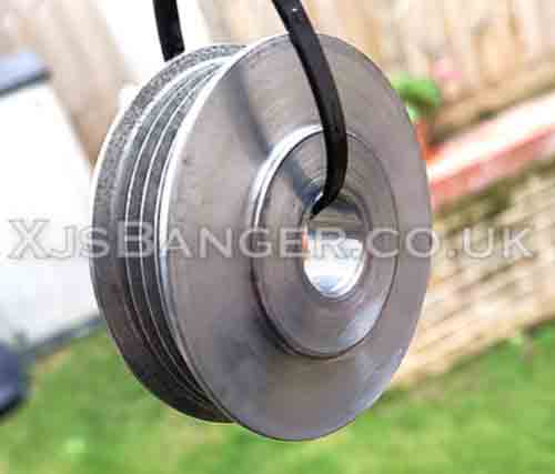 Jaguar XJS alternator pulley after phosphoric acid