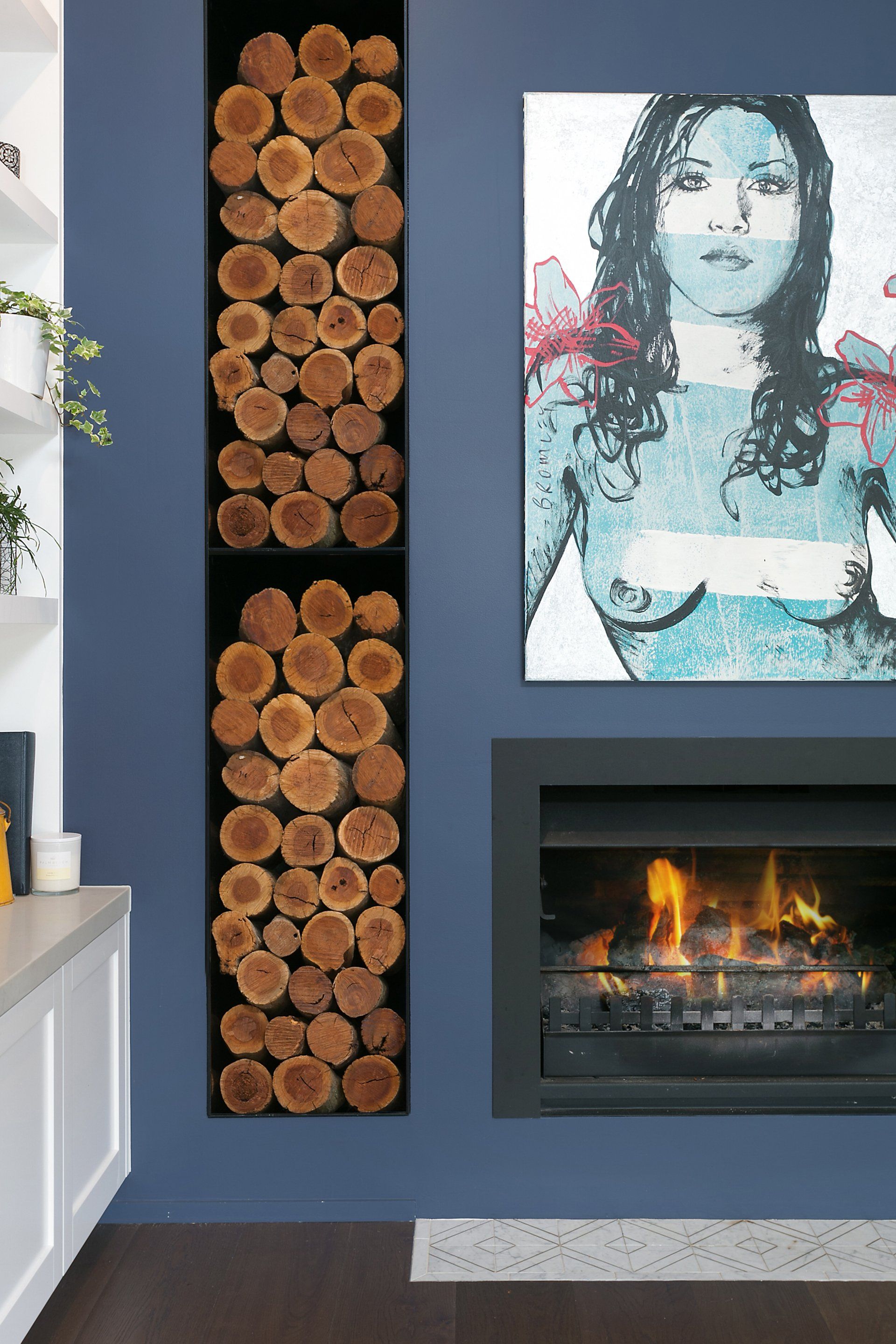 fireplace of Ann Street project