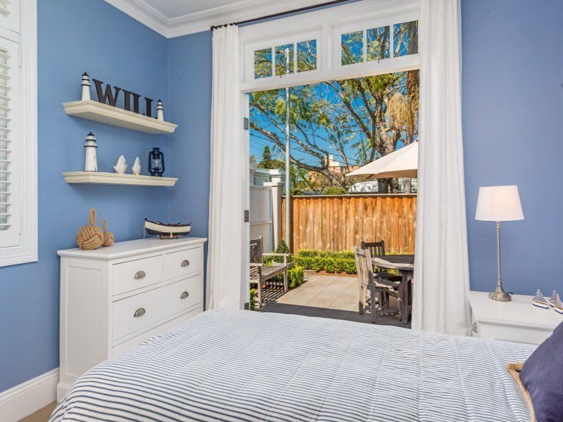 bedroom with patio view on Grove Street project