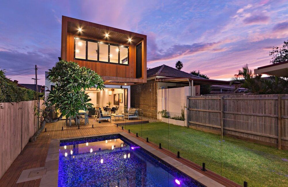 backyard with pool of Church Street project