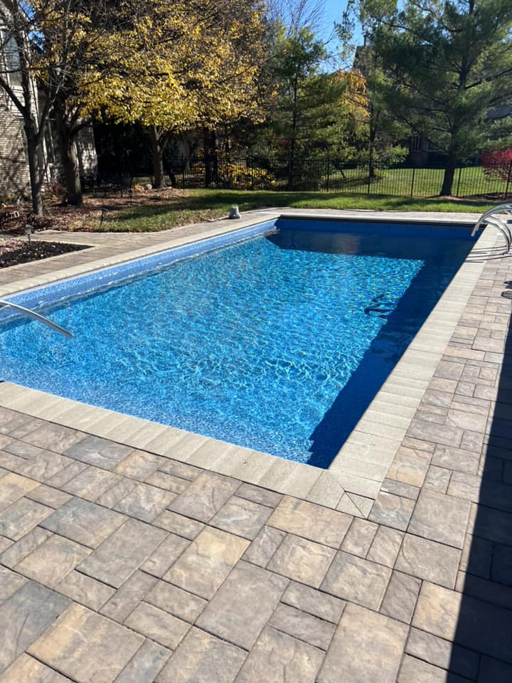 A Rectangle Fiberglass Swimming Pool - Delaware, OH - Outdoor Living Pools & Patio