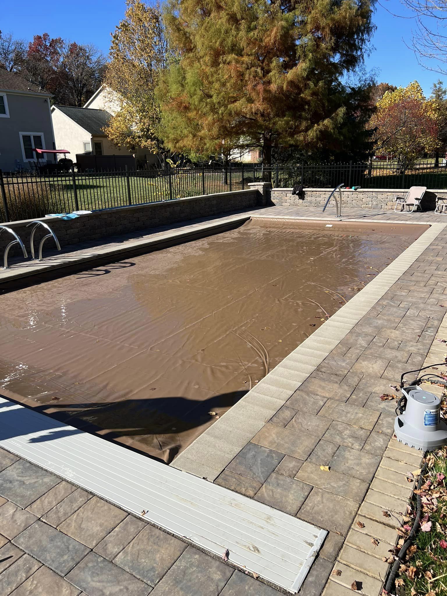 Brown Cover Swimming Pool - Delaware, OH - Outdoor Living Pools & Patio