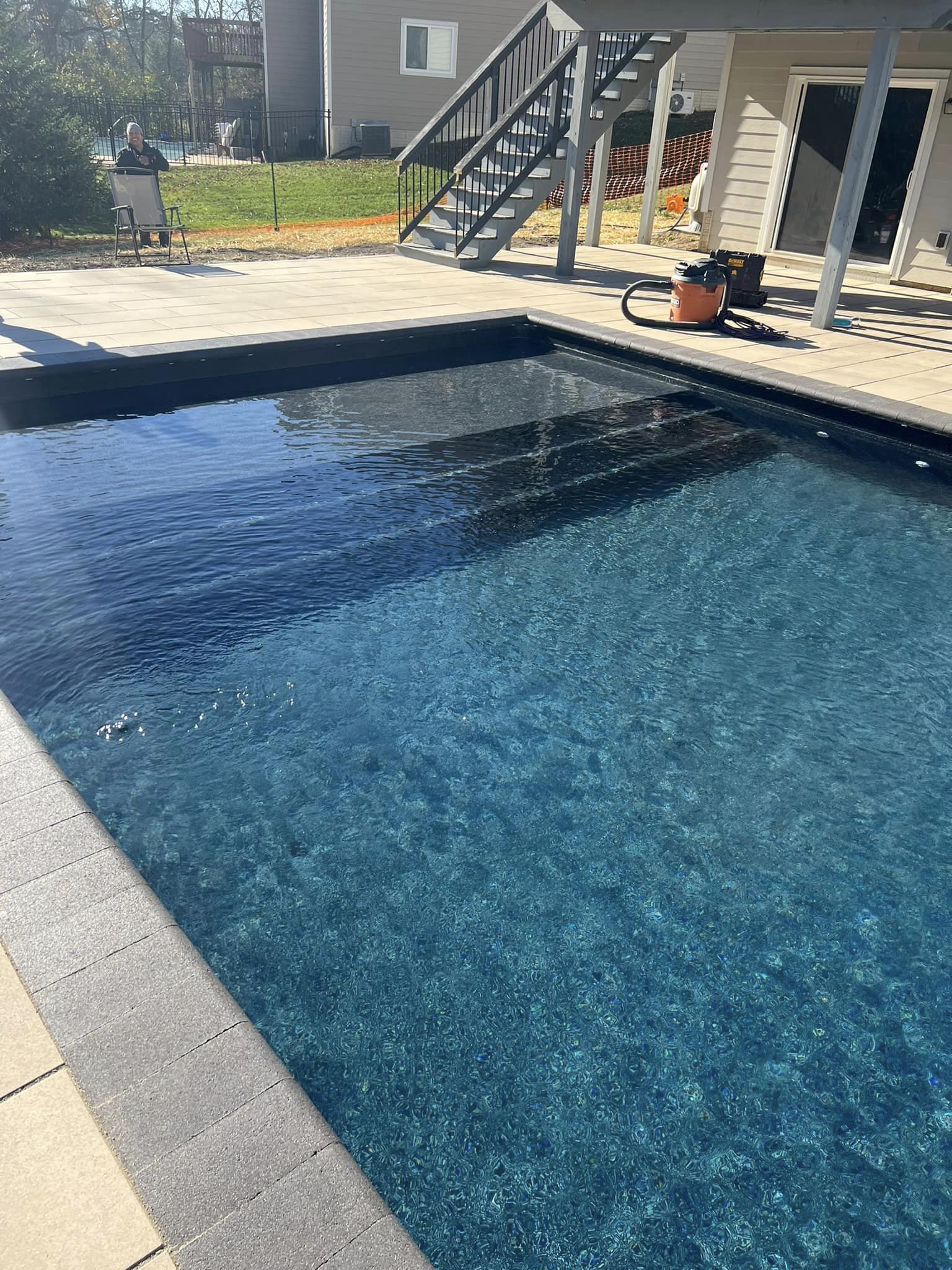 Stairs Under The Swimming Pool - Delaware, OH - Outdoor Living Pools & Patio