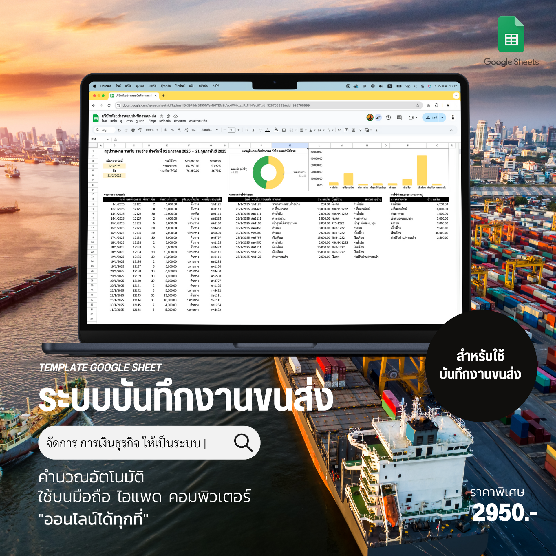 รายรับรายจ่าย ระบบขนส่ง