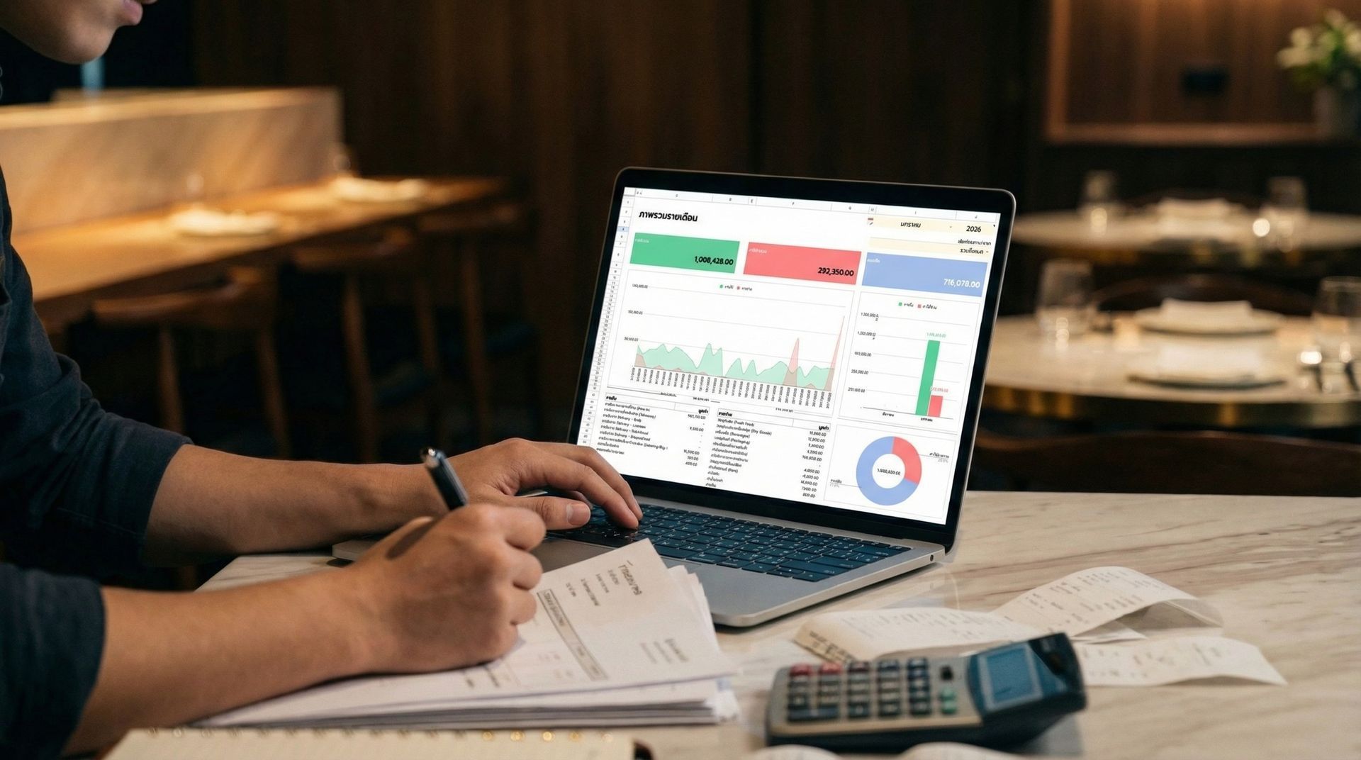 รายรับรายจ่าย ร้านอาหาร