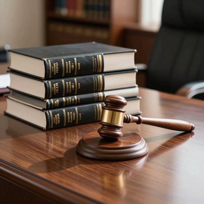 Stack of legal books