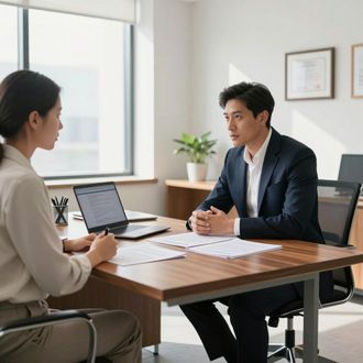 Lawyer conversation with client