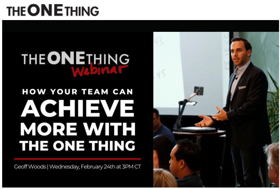 The One Thing Webinar — Saint Paul, MN — The Summit Group