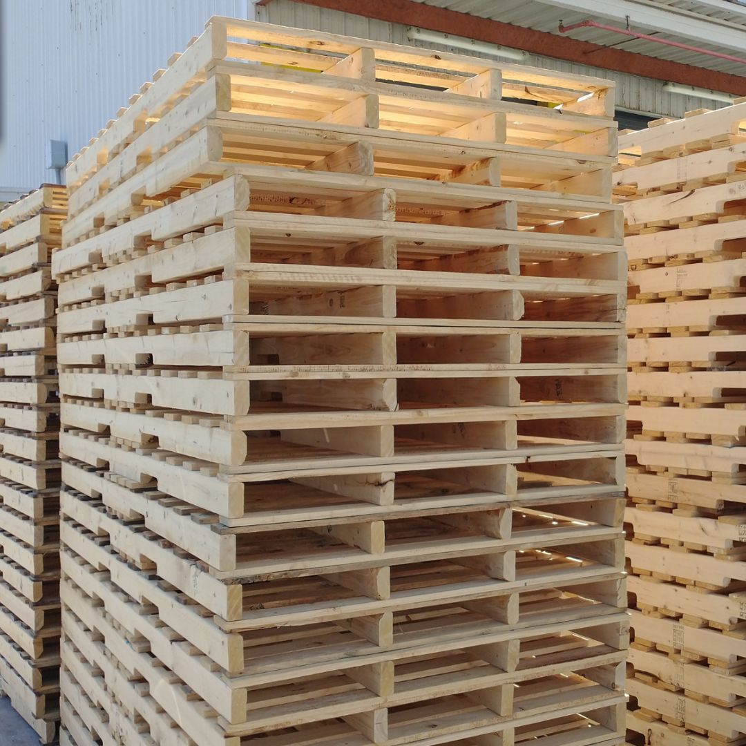 New Wood Pallets stacked