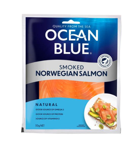 Ocean Blue Sliced Smoked Salmon | 50g