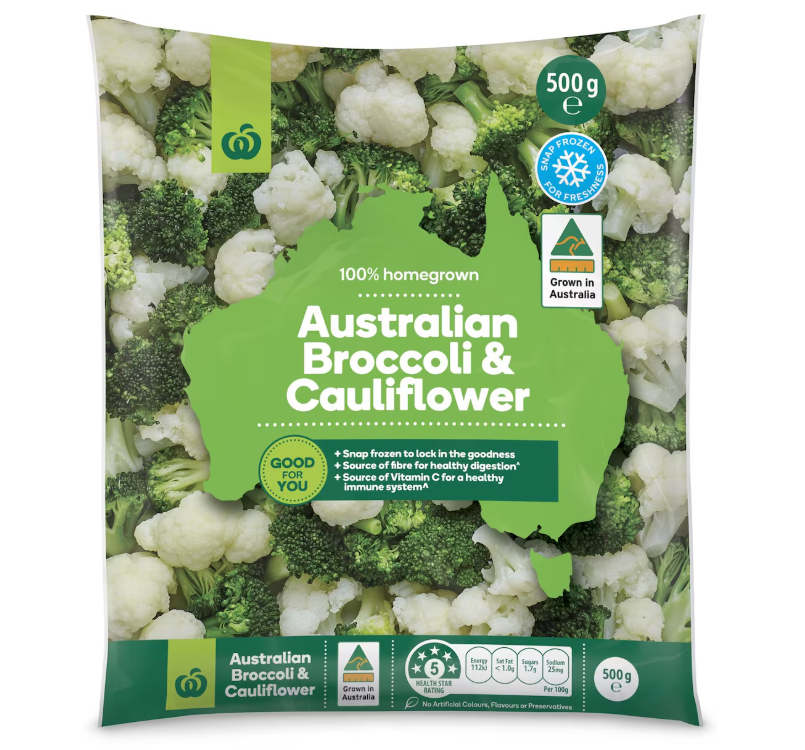 Broccoli and cauliflower
