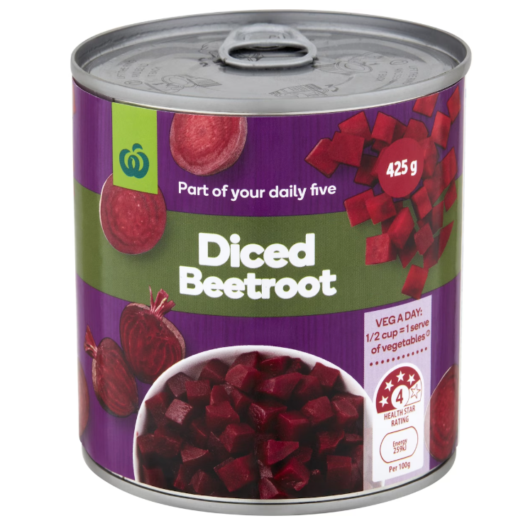 Diced beetroot 425g