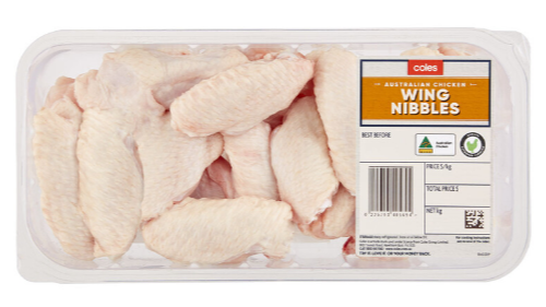 Coles RSPCA Approved Chicken Wing Nibbles | approx. 1.1kg