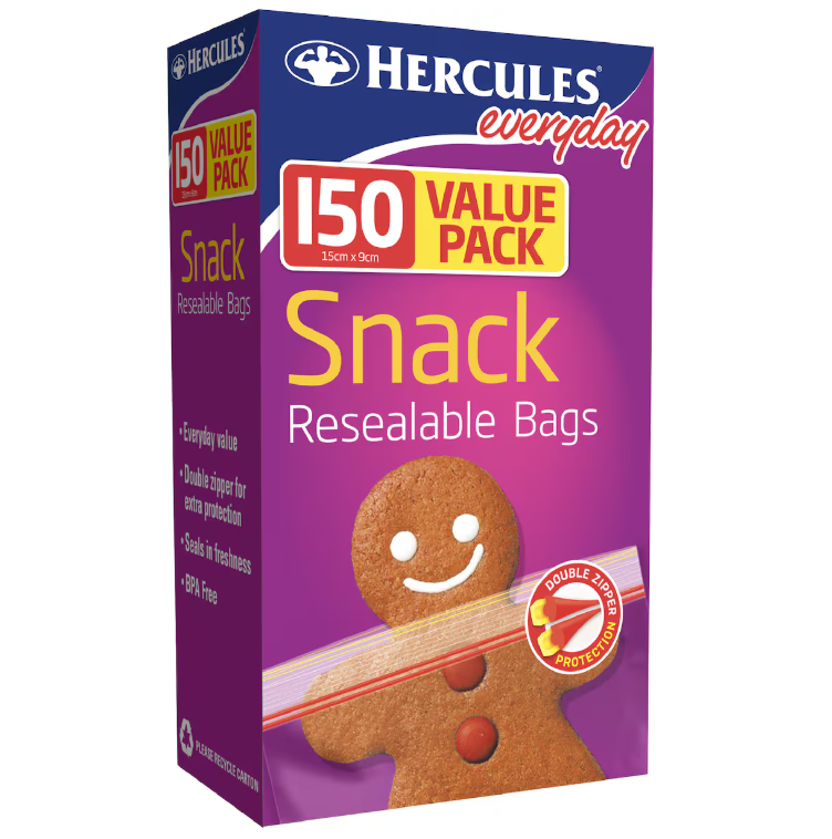 Purchased product Hercules resealable bags