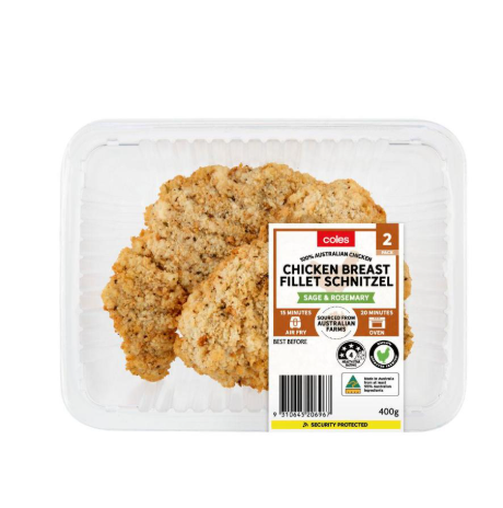 Coles RSPCA Approved Chicken Breast Fillet Crumb Sage & Rosemary | 400g