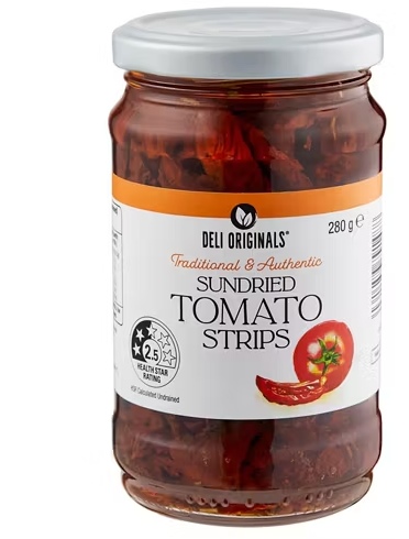 DELI ORIGINALS Sundried Tomato Strips 280g