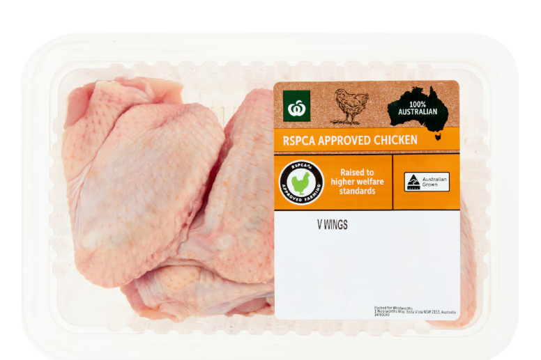 Coles RSPCA Approved Chicken V Wings | approx. 1.1kg