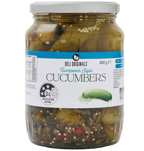 DELI ORIGINALS European Style Pickled Cucumbers 680g