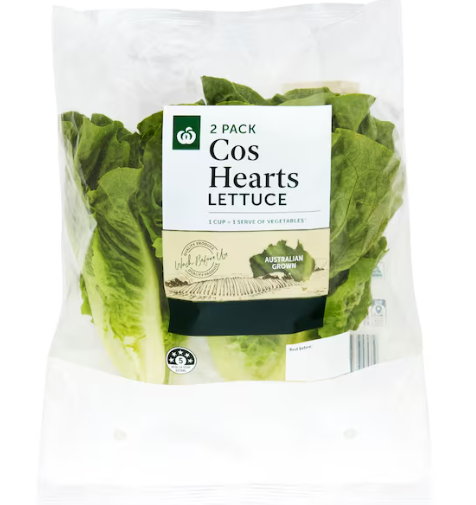 Cos heart lettuce pack
