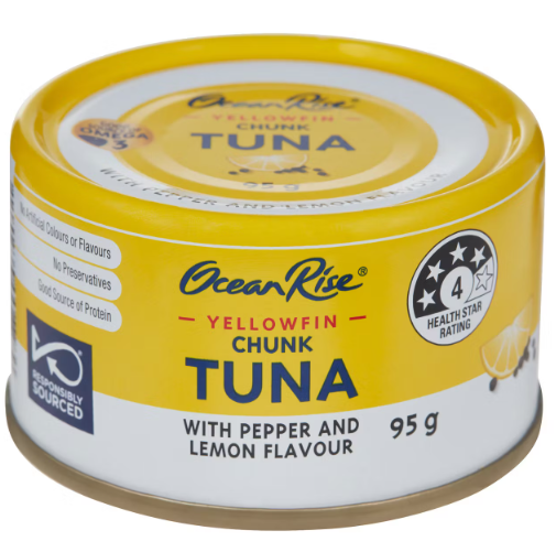 OCEAN RISE Yellowfin Tuna Chunks with Pepper And Lemon Flavour 95g