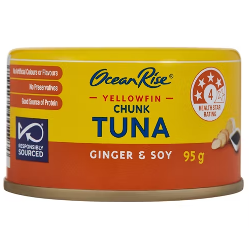 OCEAN RISE Ginger And Soy Yellowfin Tuna Chunks 95g
