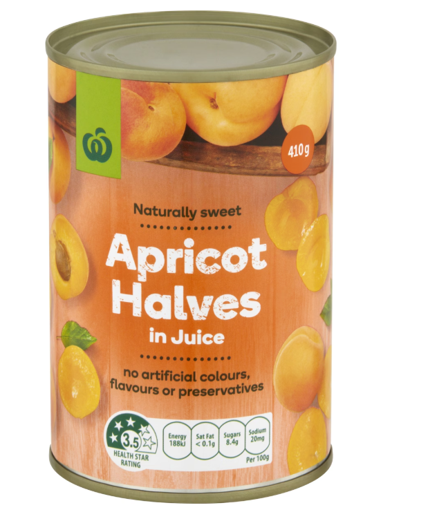 SWEET VALLEY Australian Apricot Halves in Juice 410g