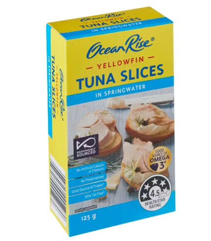 OCEAN RISE Yellowfin Tuna Slices In Springwater 125g