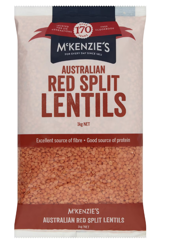 Australia Red split Lentils 1kg