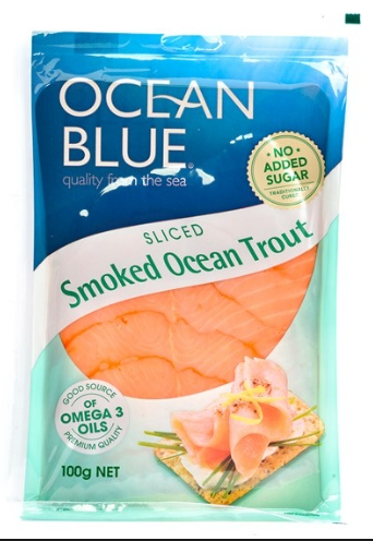 Ocean Blue Sliced Smoked Ocean Trout | 100g