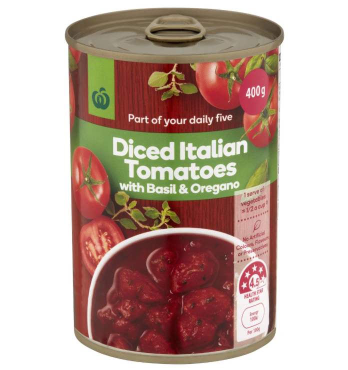 REMANO Italian Diced Tomatoes with Basil & Oregano 400g