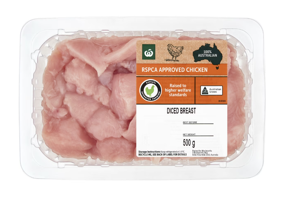 Diced chicken