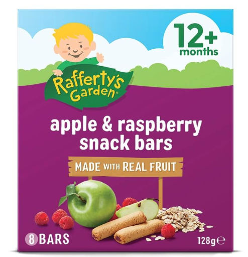 Rafertys Garden Apple and Raspberry Snack Bars