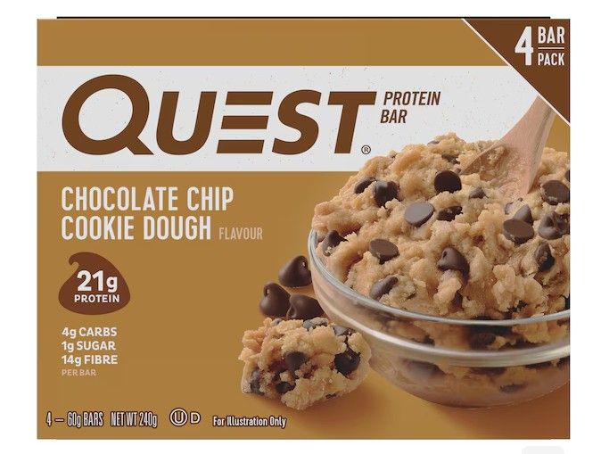 Chocolate chip cookie dough bar
