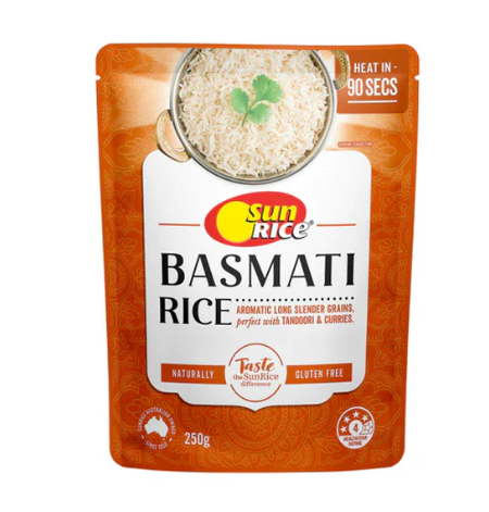 steamed basmati rice 250g